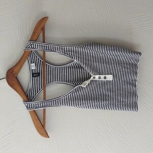 BDG Navy Racerback Crop Top